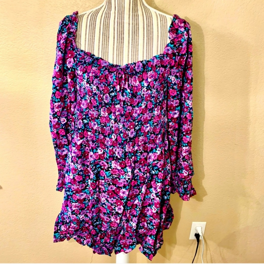 ***SALE*** Wild Fable Boho Chic Pink and Purple Floral Mini Dress